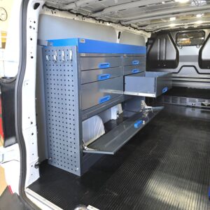 152 cm vetolaatikollinen pakettiauton hylly sähköisessä Ford Transit Custom L2H1 -mallissa