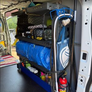 100 cm leveä retkeilyauton hylly Ford Transit Customissa