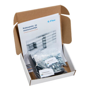 304 cm pakettiauton hyllykkö / laatikosto avohyllyillä korkeus 144 cm