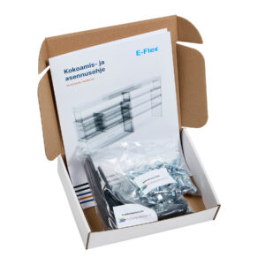 205 cm pakettiauton hyllykkö / laatikosto vetolaatikoilla korkeus 144 cm