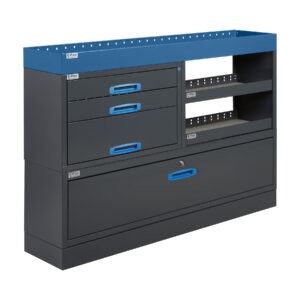 152 cm hyllykkö / laatikosto avohyllyillä