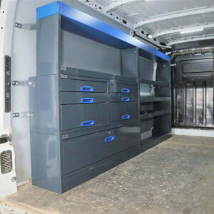 304 cm hyllykkölaatikosto vetolaatikoilla Renault Master hyllyt