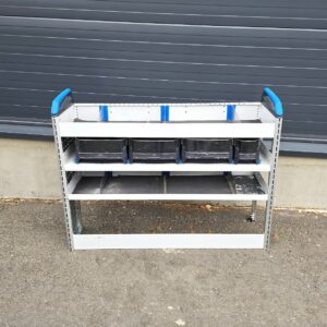 Käytetty 124 cm sortimo pakettiauton hylly ottolaatikoilla