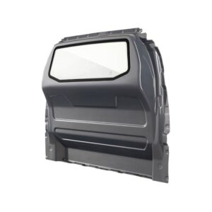 Mukavuusväliseinä Ford Transit Custom 2024 huopaverhoillulla sisäpuolella ja lasikuituisella takapinnalla