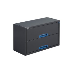 76 cm laatikosto kahdella laatikolla pakettiautoon korkeus 48 cm