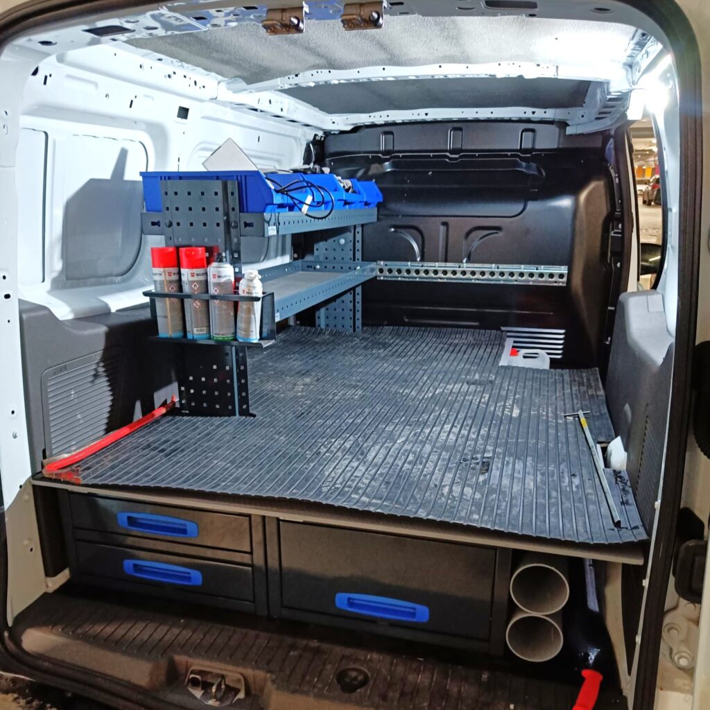 Langes Schubladensystem für Transporter 1 Schublade