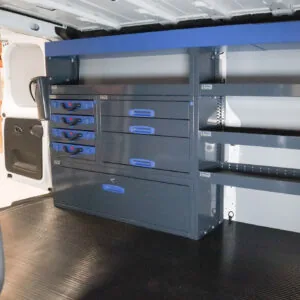 Nissan Primastar hyllyt E-Flex 230 cm hyllykkölaatikosto